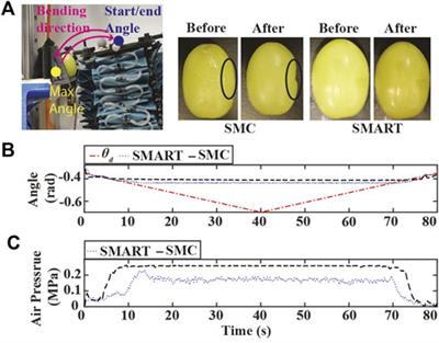 Model-based contact detection and position control of a fabric soft robot in unknown environments